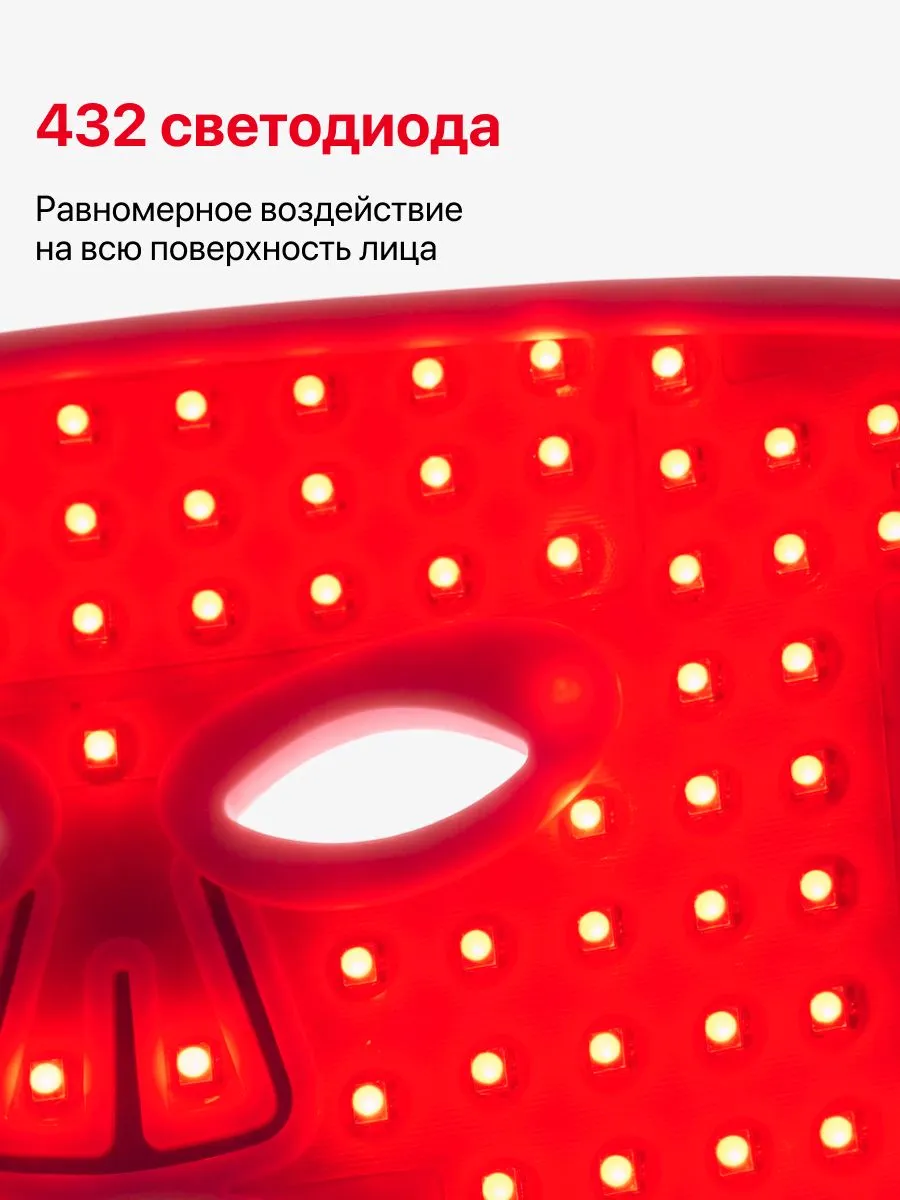 Внутренняя поверхность LED-маски Yamaguchi с 432 светодиодами